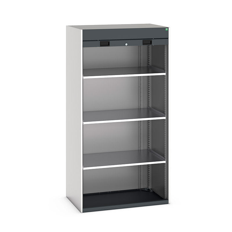 Bott Cubio Roller Shutter Workshop Cupboard Config B Light Grey with Anthracite Grey