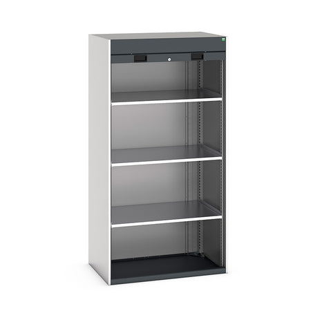 Bott Cubio Roller Shutter Workshop Cupboard Config B Light Grey with Anthracite Grey