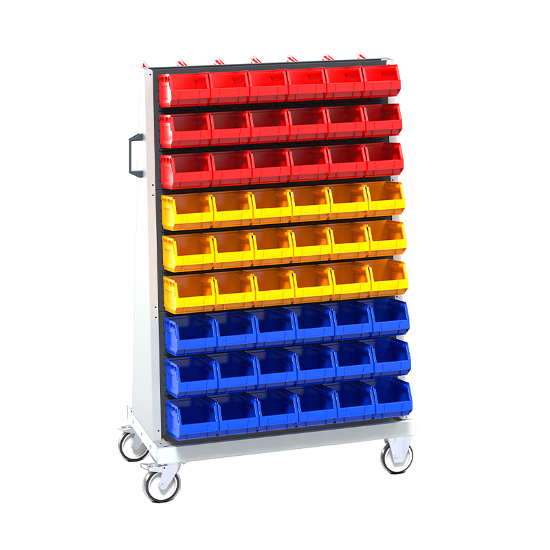 Bott Perfo Louvre Panel Trolley with 108 Bin Kit Anthracite Grey