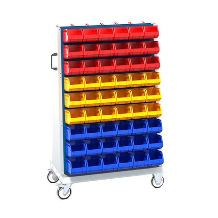 Bott Perfo Louvre Panel Trolley with 108 Bin Kit Gentian Blue