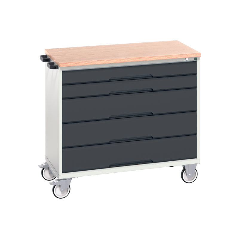 Bott Verso 5 Drawer Mobile Cabinet MPX 1050x600mm Anthracite Grey