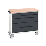 Bott Verso 5 Drawer Mobile Cabinet MPX 1050x600mm Anthracite Grey