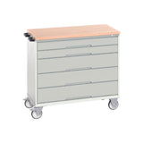 Bott Verso 5 Drawer Mobile Cabinet MPX 1050x600mm Light Grey