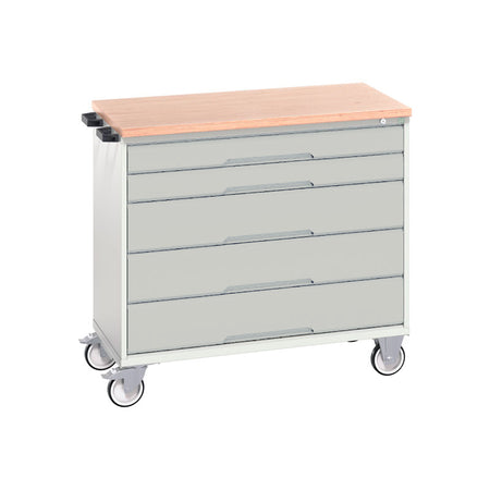 Bott Verso 5 Drawer Mobile Cabinet MPX 1050x600mm Light Grey