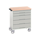 Bott Verso 5 Drawer Mobile Cabinet MPX 800x600mm Light Grey