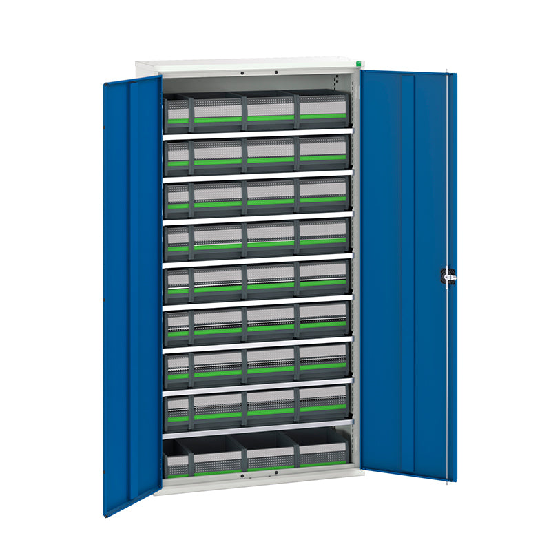 Bott Verso Bin Cupboard with Bottbox Kit 1050x350mm 36BB Gentian Blue