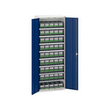 Bott Verso Bin Cupboard with Bottbox Kit 800x350mm Gentian Blue