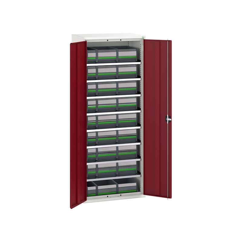 Bott Verso Bin Cupboard with Bottbox Kit 800x550mm Crimson Red