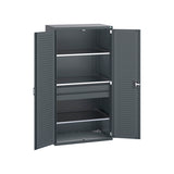 Cubio Cupboard with Perfo Doors 1050x650x2000mm Anthracite Grey