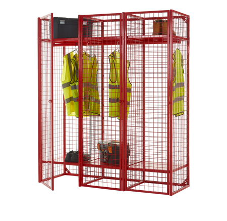 Wire Mesh Storage Compartments - Single Sided Unit - WML03Z