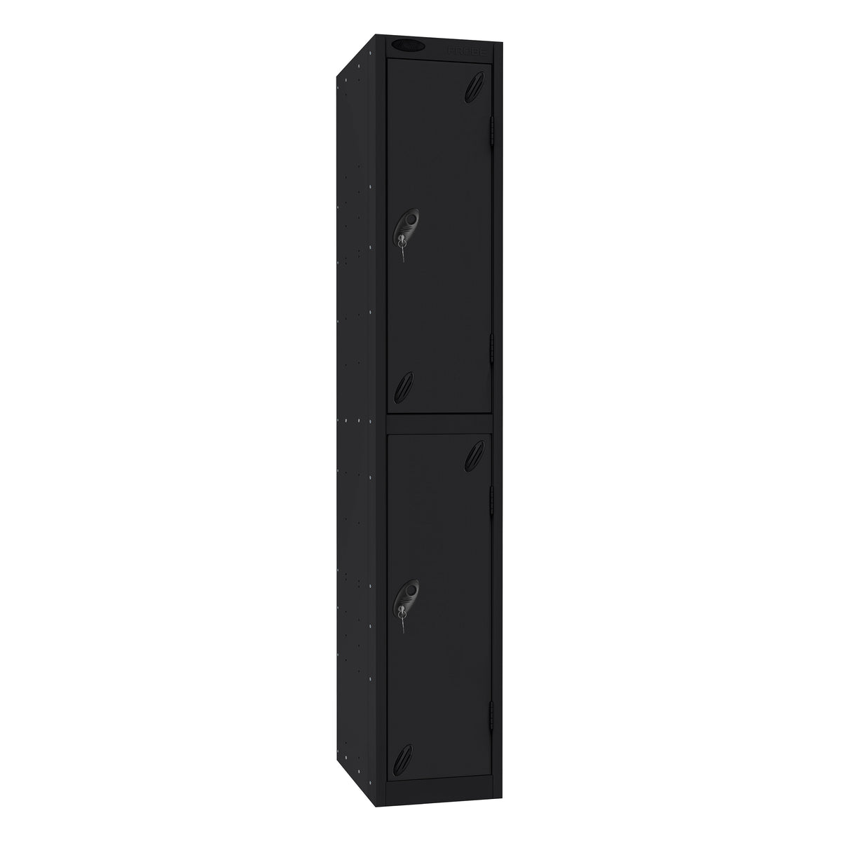 Probe Standard Imperial Locker — 2 Door, Sloping Top, Triple Width — Black Carcass / Black Doors