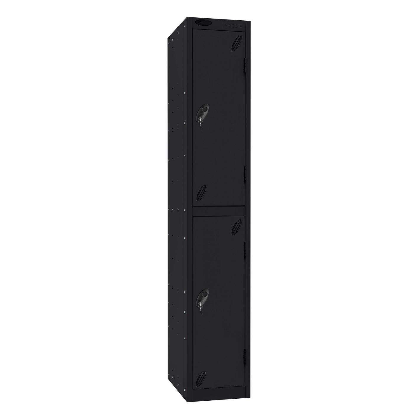 Probe Standard Imperial Locker — 2 Door, Sloping Top, Triple Width — Black Carcass / Black Doors