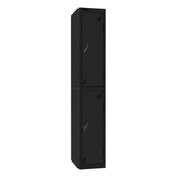Probe Standard Imperial Locker — 2 Door, Sloping Top, Triple Width — Black Carcass / Black Doors