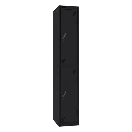 Probe Standard Imperial Locker — 2 Door, Sloping Top, Triple Width — Black Carcass / Black Doors