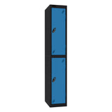 Probe Standard Imperial Locker — 2 Door, Sloping Top, Triple Width — Black Carcass / Blue Doors