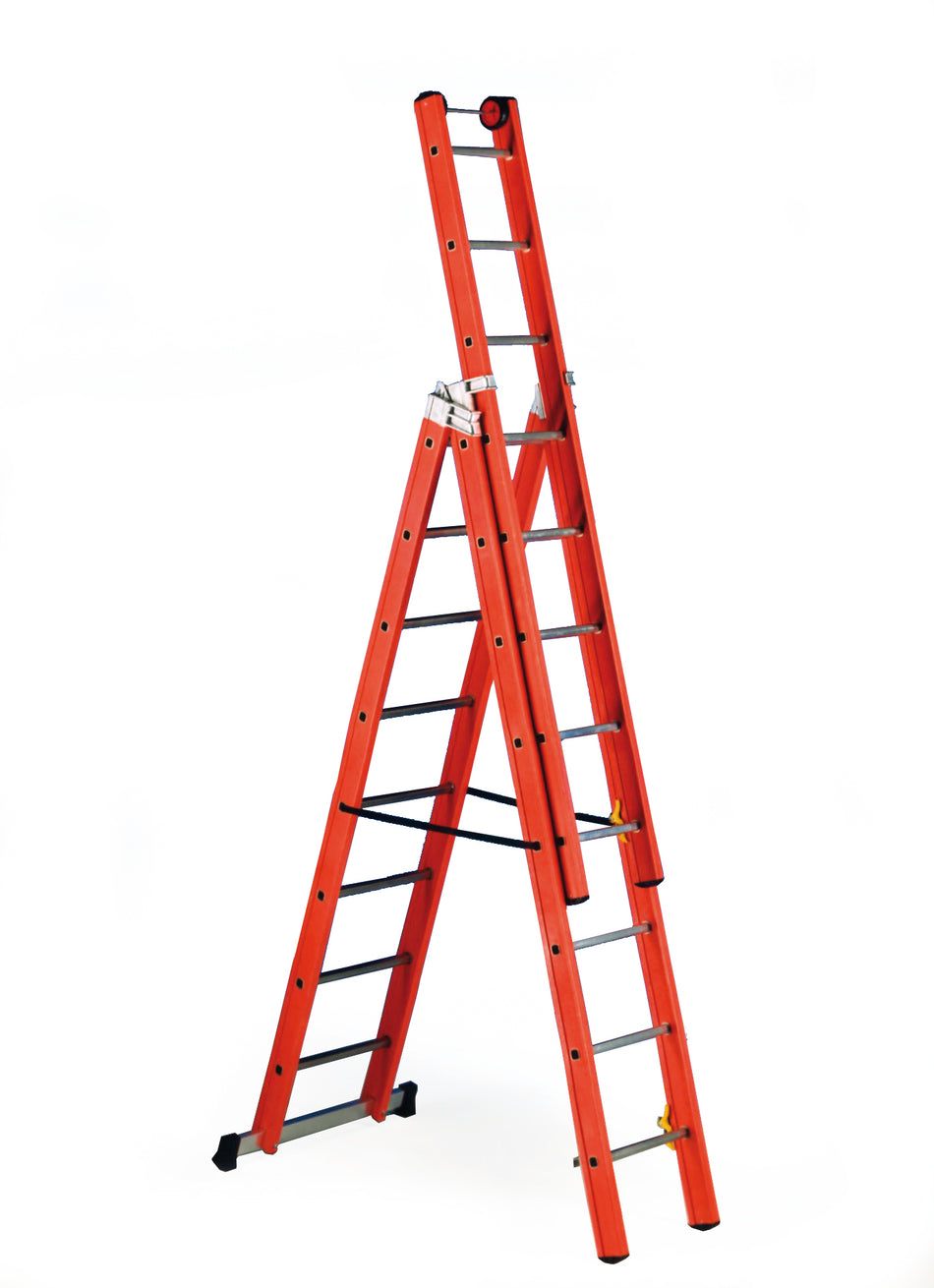 Premium Fibreglass 3 Way Combination Ladder - SV-V3-3x10
