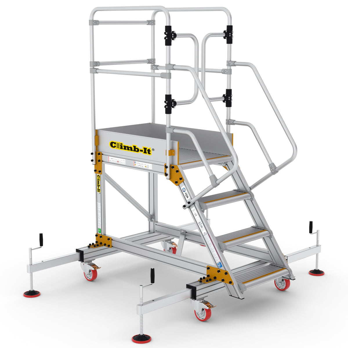 Climb-It Extra Large Platform Safety Steps with Adjustable Stabilisers - CAS804