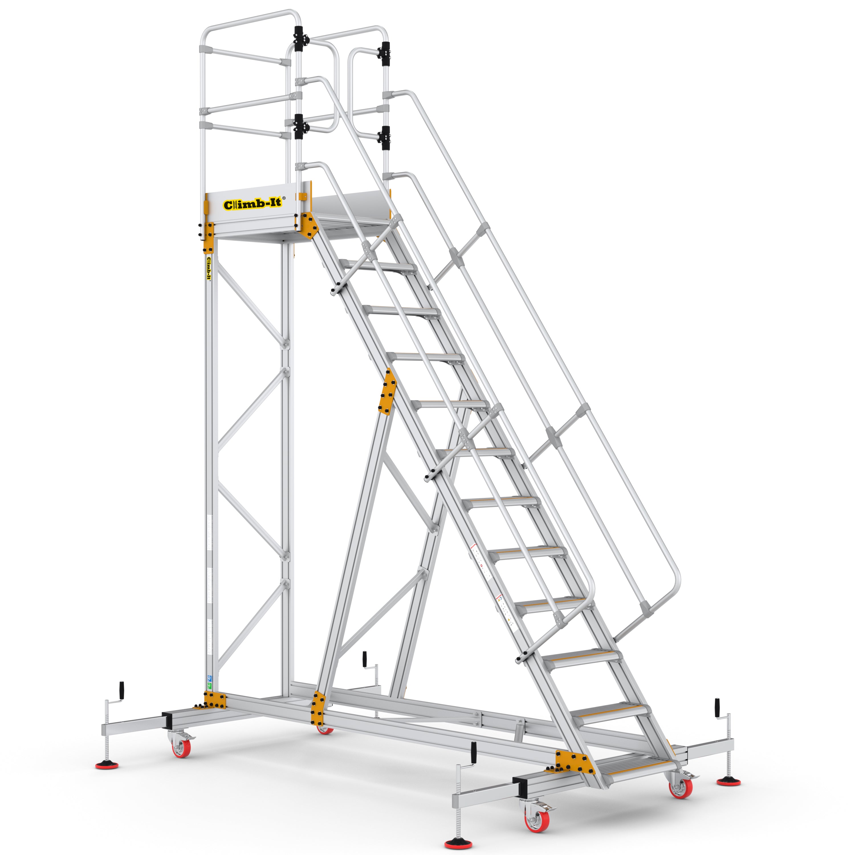 Climb-It Extra Large Platform Safety Steps with Adjustable Stabilisers - CAS812
