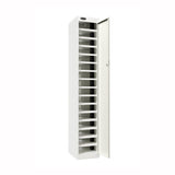 Probe PowerBox Locker — 16 Door, Flat Top, USB-A + USB-C Charging — White Carcass / White Doors